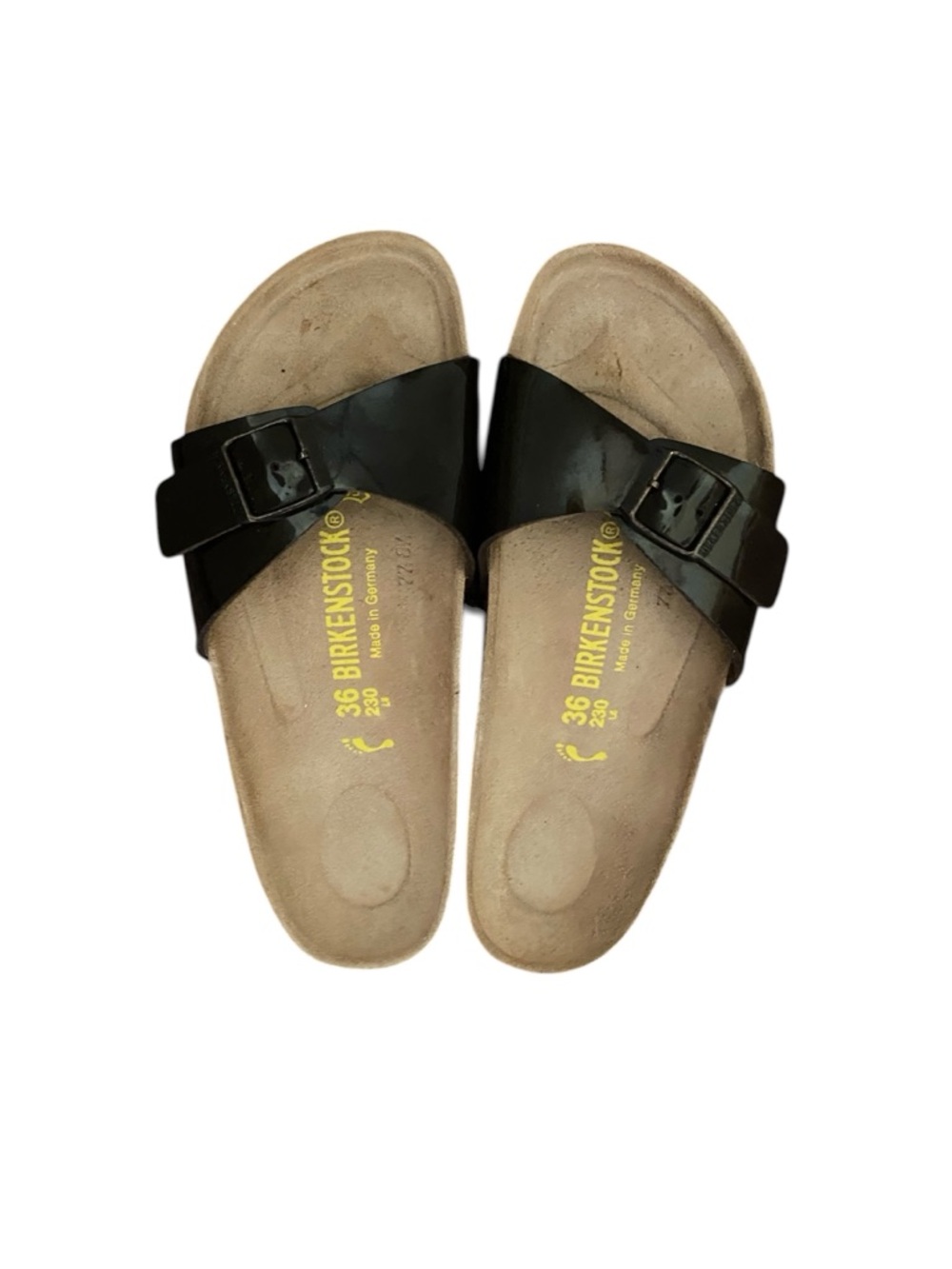 NWOB Birkenstock Madrid Sandals Women Size 6 Size 36 Brown Patent Leather